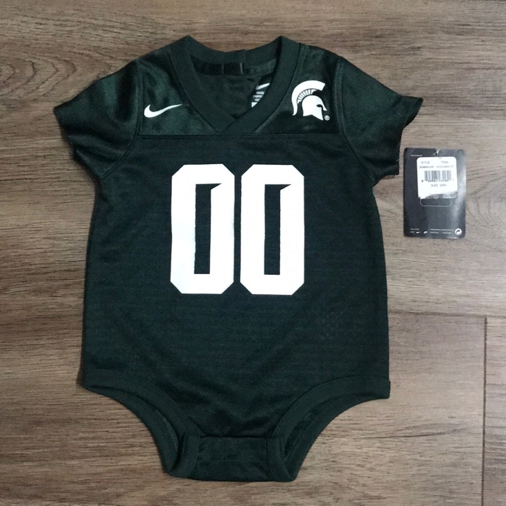 Michigan State baby onesie jersey